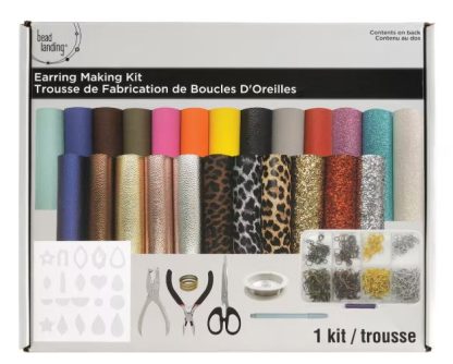 Faux Leather Earring Making Kit by Bead Landing