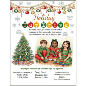 Christmas Holiday Toy Drive Event in A Box