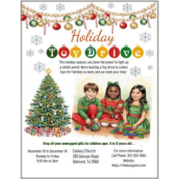 Christmas Holiday Toy Drive Event in A Box